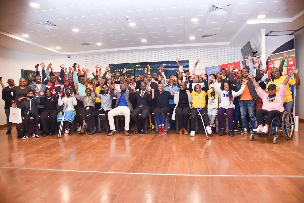 Participants gathered at a STEAMLabs Africa community event